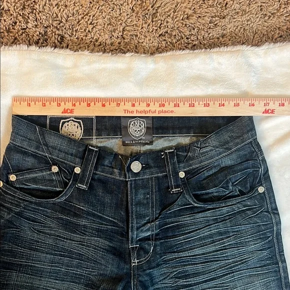 Women’s Rock & Republic Boot Cut Blue Jeans Premium Denim Size 32x32 - Picture 13 of 13